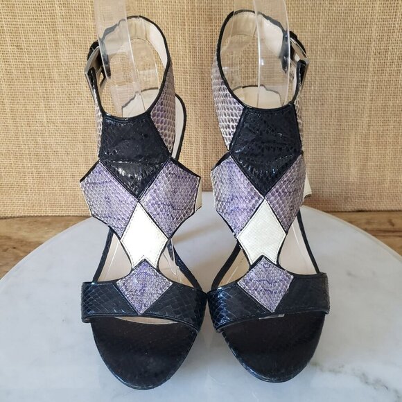 Vintage Charles Jourdan Black White Purple Iridescent 